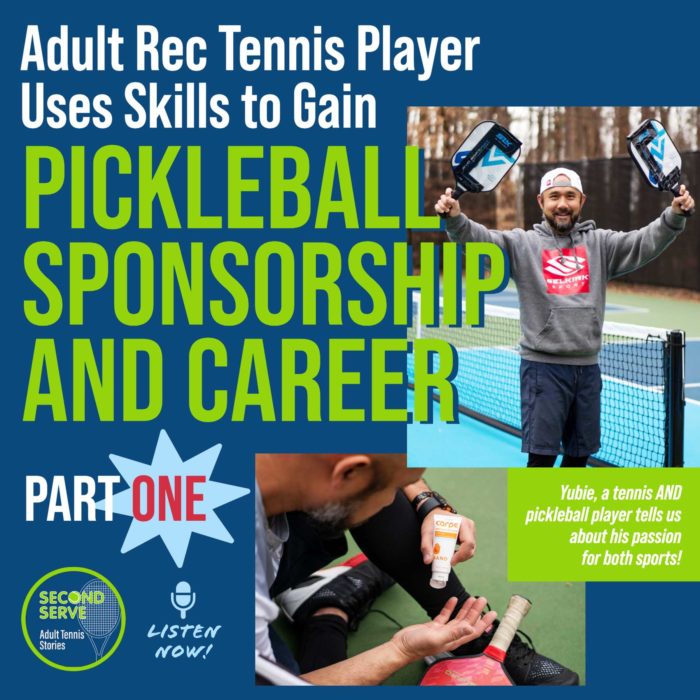 Yubie Albert adult rec tennis player to avid pickleball player